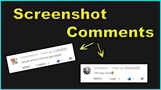 How to Screenshot YouTube comments FAST and EASY way [upl. by Lorene]