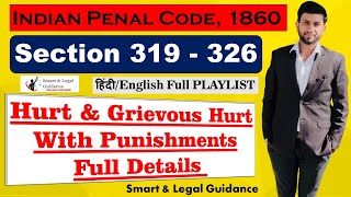 Hurt amp Grievous Hurt  Section 319  326  IPC  Offences against Body Full Detail with Punishment [upl. by Gierc]