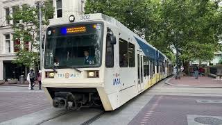 TriMet MAX Light Rail Trains Around Portland [upl. by Saxet]