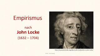 Philosophie  Empirismus nach John Locke [upl. by Tertias111]