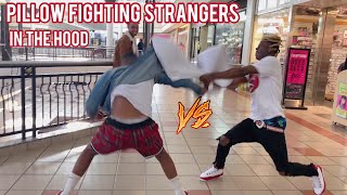 Pillow Fighting Strangers In Public 3 Atlanta Hood Edition [upl. by Elbart]