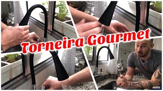 Torneira Gourmet preta flexível cozinha  VALE A PENA TorneiraGourmet [upl. by Anoiek515]