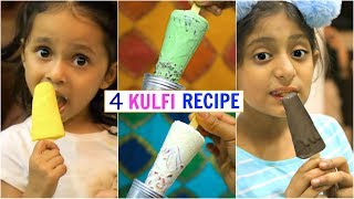 4 Tasty KULFI Recipe  Using 2 Basic Ingredients  Summers Kids Desserts Healthy CookWithNisha [upl. by Anyt]