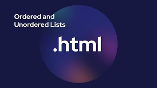 HTML Ordered and Unordered Lists [upl. by Sedgewinn]