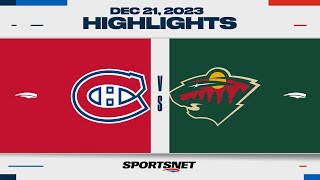 NHL Highlights  Canadiens vs Wild  December 21 2023 [upl. by Bilow]