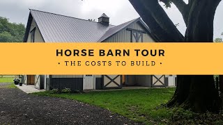 HORSE BARN TOUR  COST TO BUILD [upl. by Ailhat301]