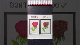 How to Draw a Rose ✍️✨🌹 art drawing tutorial [upl. by Wynne]