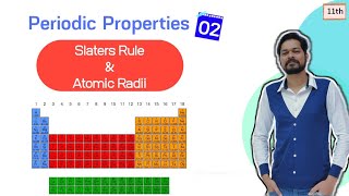 Periodic Table  Class 11 L2 Slaters rule  Atomic radii  Exceptions [upl. by Lomaj]