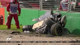 Fernando Alonso Crash Australie 2032016 [upl. by Ydnyc338]