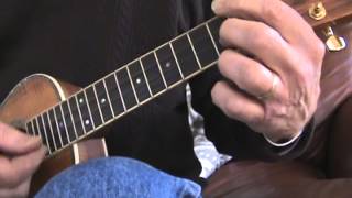 Easy ukulele blues in A Tutorial [upl. by Kinsman599]