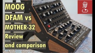 Moog DFAM vs Mother32 Review and comparison Drummer From Another Mother [upl. by Dnaletak]