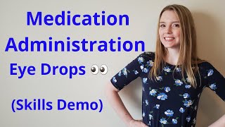 HOW TO ADMINISTER EYE DROPS  SKILLS DEMO [upl. by Oleta]