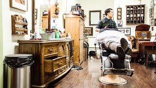 Shaving Tutorial By Traditional Old School Barber I Berkeley CA [upl. by Olimpia]