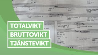 Ta Körkort  Totalvikt  Tjänstevikt  Bruttovikt [upl. by Lleval]