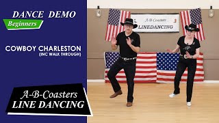 COWBOY CHARLESTON  Line Dance Demo amp Walk Through [upl. by Clemens]