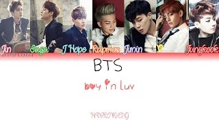 BTS  Boy in Luv HANROMENG Color coded Lyrics [upl. by Katy]