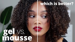 gel vs mousse  wash n go styling experiment for natural hair [upl. by Gunnar867]