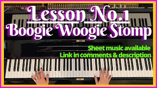 How to play Boogie Woogie Stomp Really easy to follow tutorial Sheet music available [upl. by Elnar]