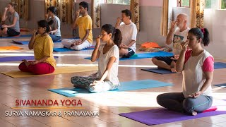 Surya Namaskar amp Pranayama  Sivananda Yoga [upl. by Minne]