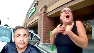 Insurance scammer caught on video walking into womans car [upl. by Einehpets809]