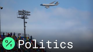 Trump Flies Over Daytona 500 in Air Force One To Raucous Celebration [upl. by Sandy]