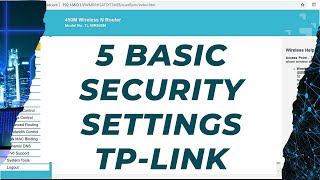 TPLink router 5 basic security settings Protect your wireless tp link router [upl. by Anaigroeg]