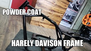 Powder Coating a Harley Davidson Frame [upl. by Ekralc]