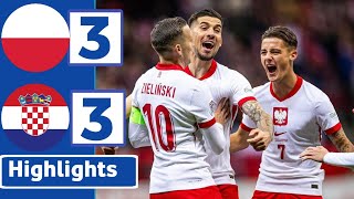 POLAND VS CROATIA  3 3   HIGHLIGHTS  UEFA NATIONS LEAGUE [upl. by Keven]