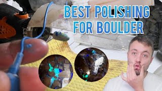 How to polish Boulder Opal – Diamond Paste versus Nova Points [upl. by Leahcin]