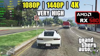 RX 580  GTA V  5  1080p 1440p 4K  Very High [upl. by Inoek548]