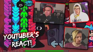 Youtubers React To Friday Night Funkin VS Bob Mod  Run [upl. by Earla]