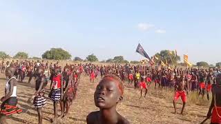 Mundari youth cultural dance during initiation ceremony [upl. by Annhoj]