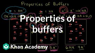 Properties of buffers  Acids and bases  AP Chemistry  Khan Academy [upl. by Anilehs]