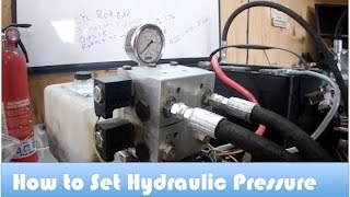 How to Set a Hydraulic Relief Valve [upl. by Aiza180]