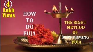 HOW TO DO PUJA AT HOME DAILY  Steps of a Puja  Pooja Vidhi [upl. by Neona]