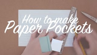 How to Make Paper Pockets  Planning  Organisation [upl. by Nelad]