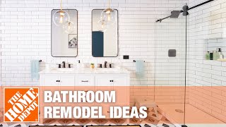 Bathroom Remodel Ideas  The Home Depot [upl. by Kele]