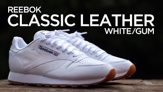 Closer Look Reebok Classic Leather  WhiteGum [upl. by Enelyw]