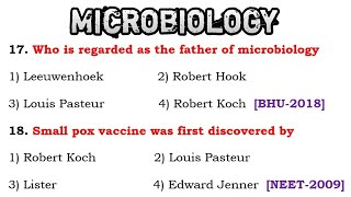 microbiology mcq question answers  father of microbiology [upl. by Devi]