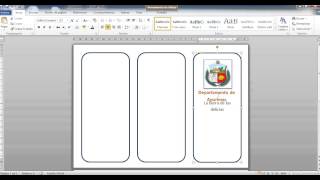 Creación de triptico en Word 2010 [upl. by Latsyrd600]