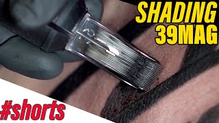 SLOW MOTION TATTOOING  39MAG CLOSE UP SHADING [upl. by Weirick840]