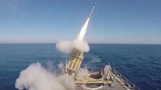 See rocket launcher intercept missile from moving ship [upl. by Jacquet]