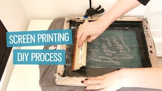 How to screen print tshirts at home DIY method  CharliMarieTV [upl. by Nosylla]