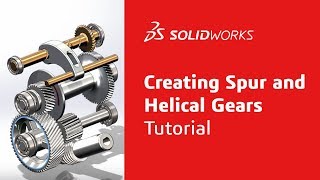 Creating Spur and Helical Gears  Tutorial  SOLIDWORKS [upl. by Ayoral]