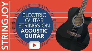 What Do Electric Guitar Strings Sound Like on Acoustic Guitar [upl. by Pearce897]