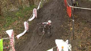 Craziest Cyclocross Crashes In Overijse [upl. by Orhtej]