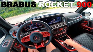 BRABUS ROCKET 900hp MERCEDES G63 POV Test Drive  BRUTAL GWAGON [upl. by Ellehcram855]