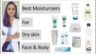 Moisturiser for dry skin for Face and body  product recommendations  dermatologist [upl. by Ludovika]