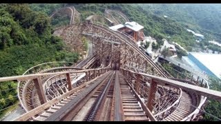 Wood Coaster POV GCI Wooden Roller Coaster Knight Valley China 木质过山车 [upl. by Nolyaw]