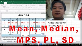 Mean Median MPS PL SD [upl. by Nomyad]